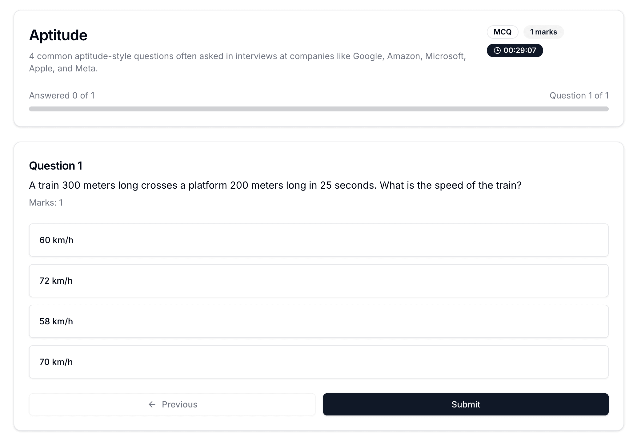 JSS Assessment Portal – light mode desktop