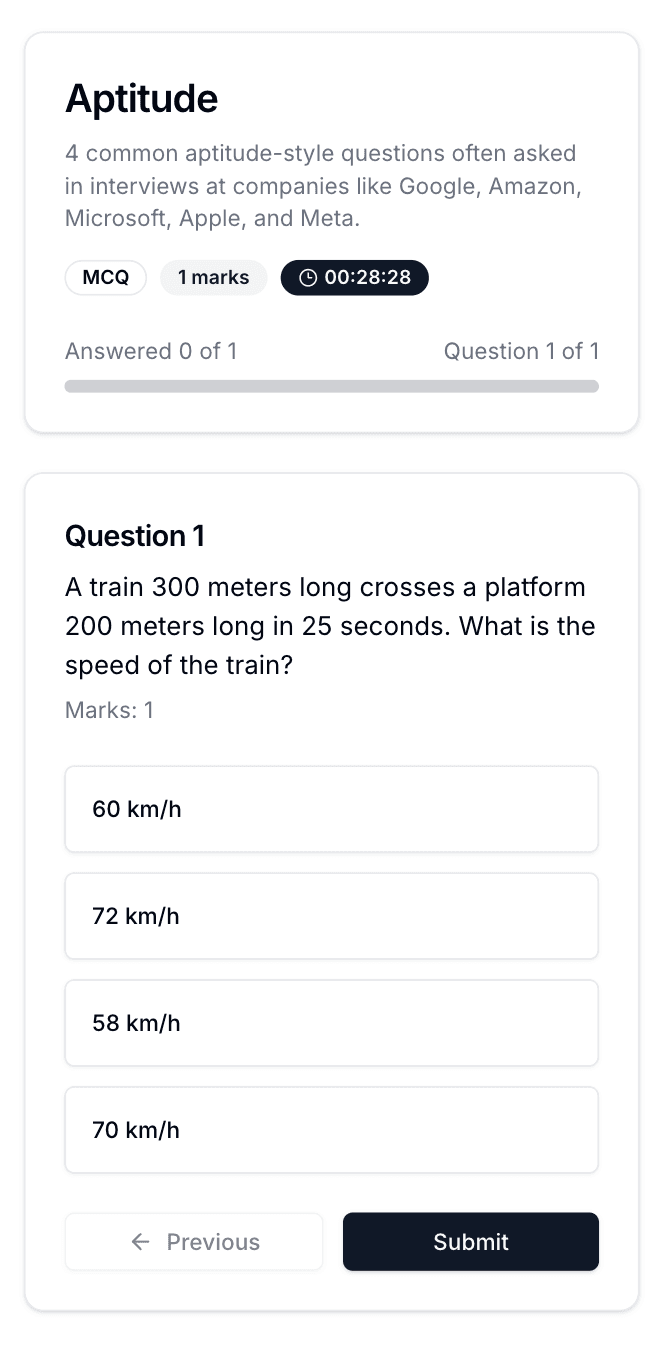 JSS Assessment Portal – light mode mobile